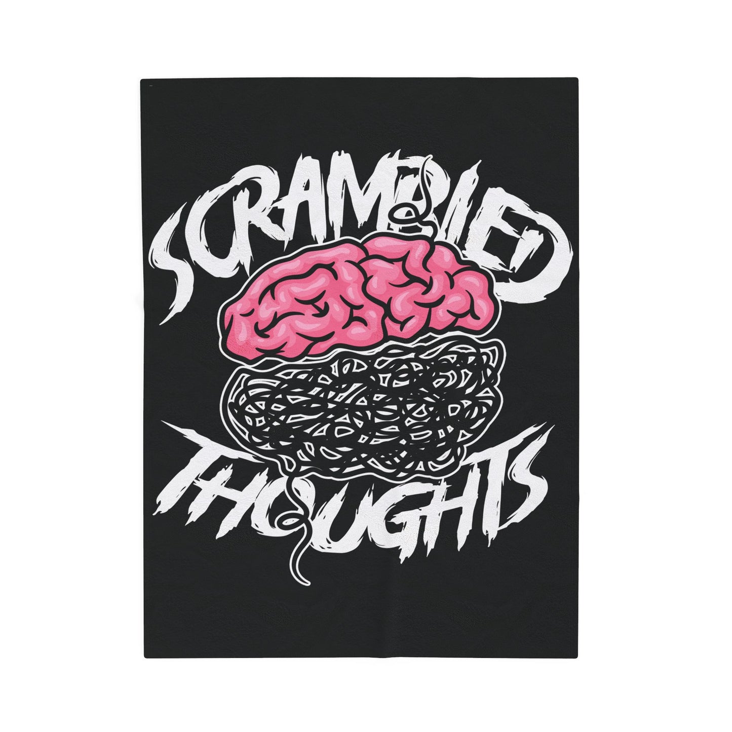 Scrambled Thoughts Velveteen Plush Blanket