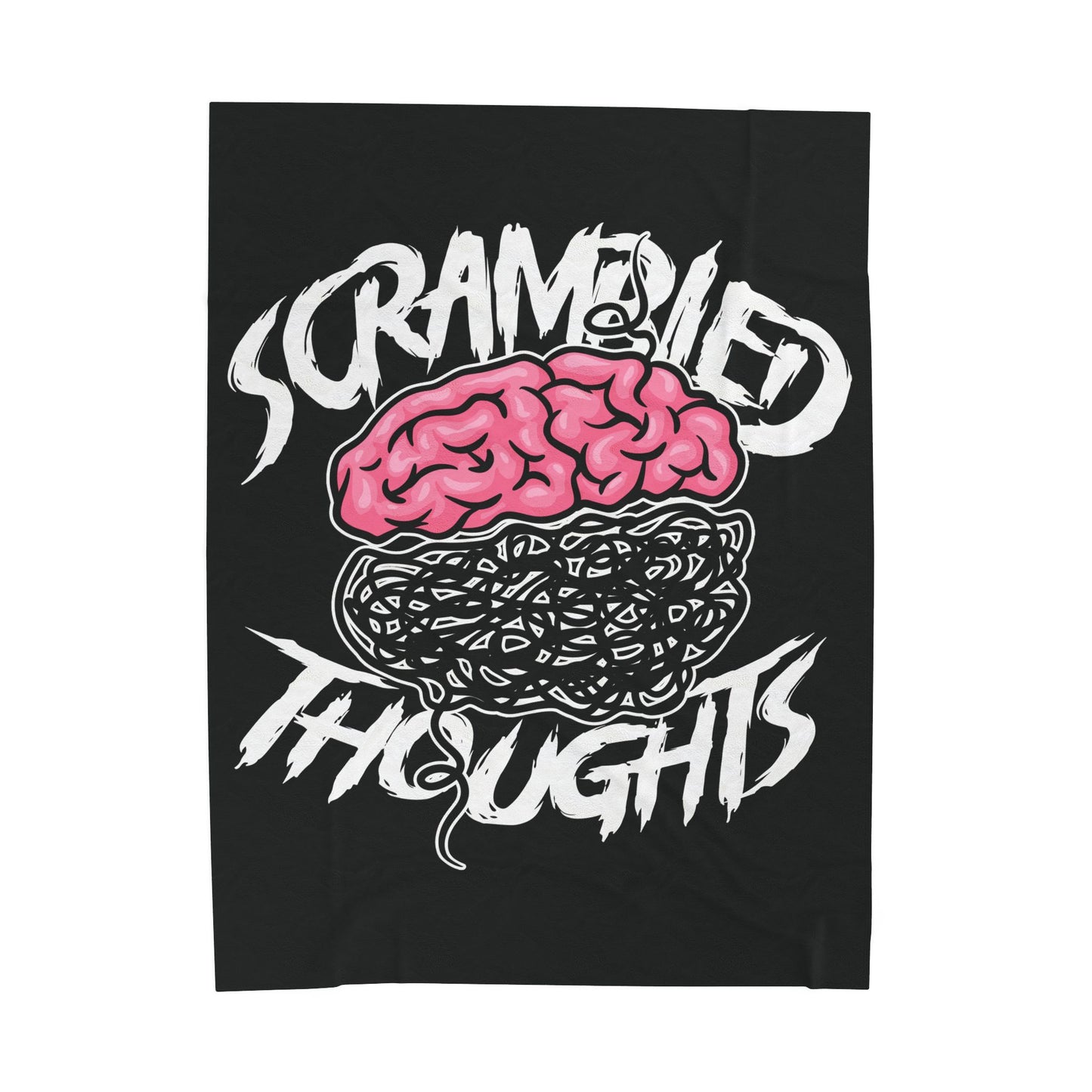Scrambled Thoughts Velveteen Plush Blanket