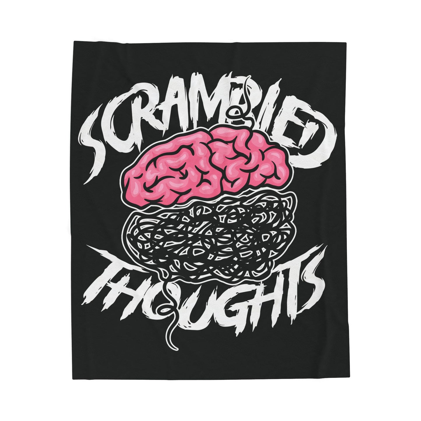 Scrambled Thoughts Velveteen Plush Blanket