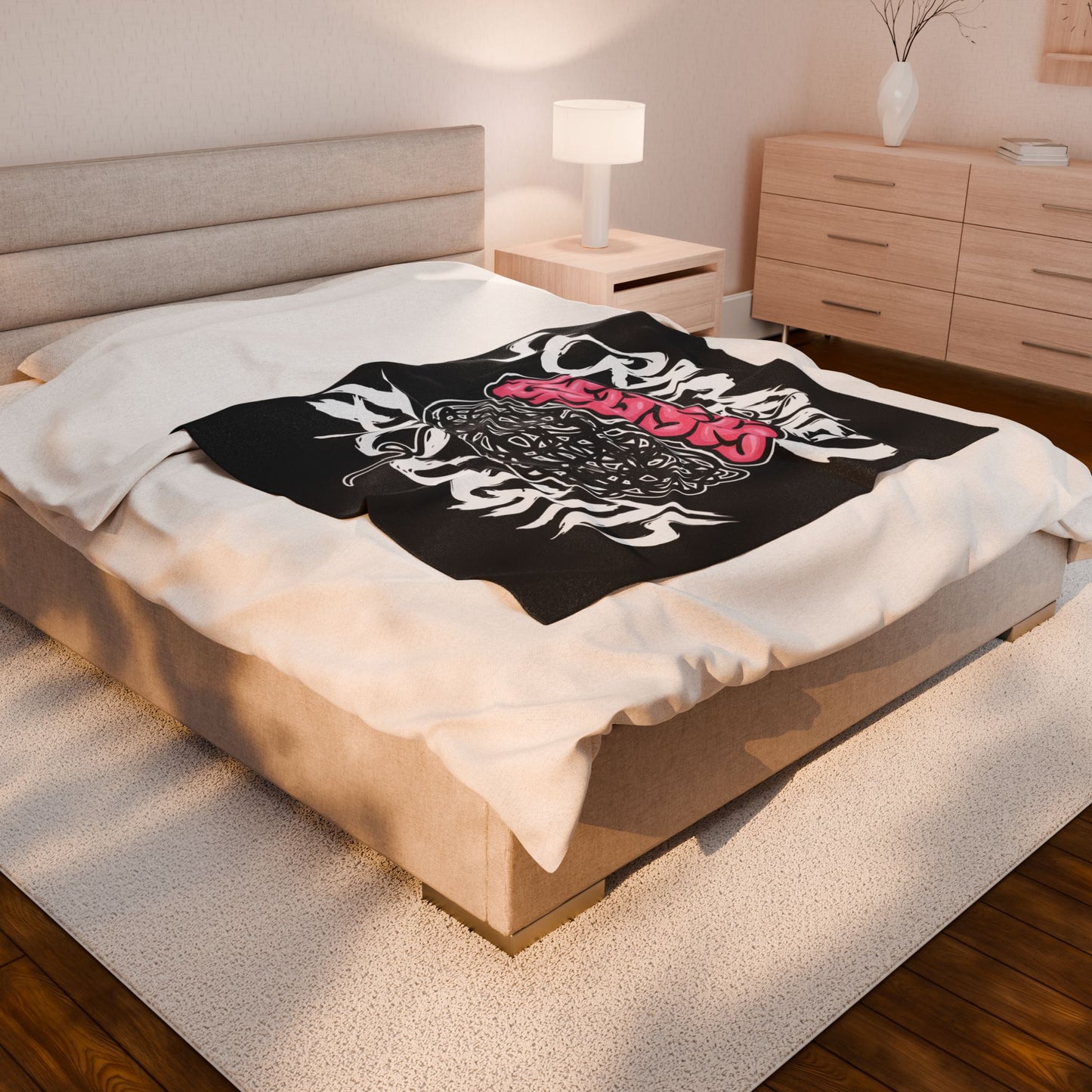 Scrambled Thoughts Velveteen Plush Blanket