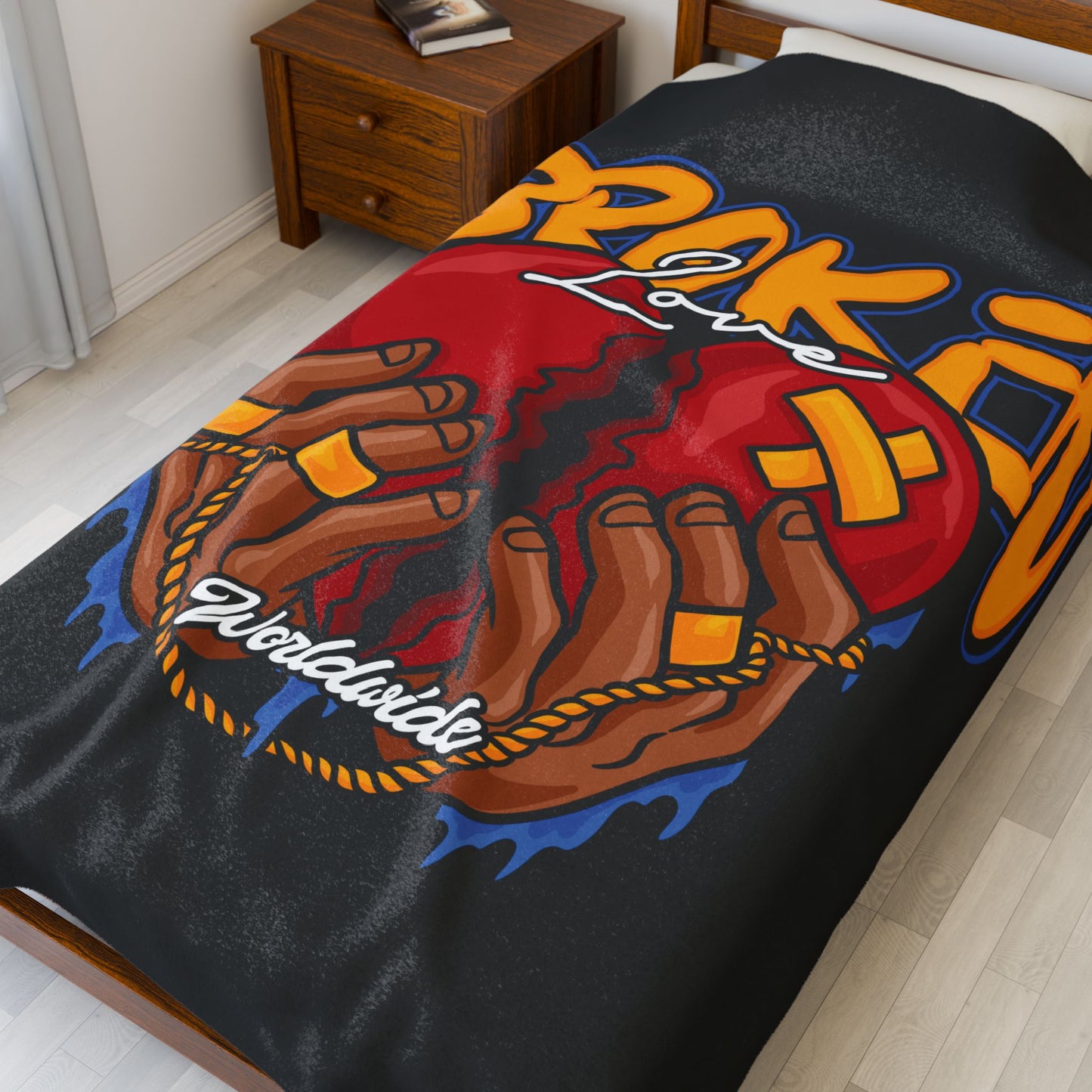 Broken Love Velveteen Plush Blanket